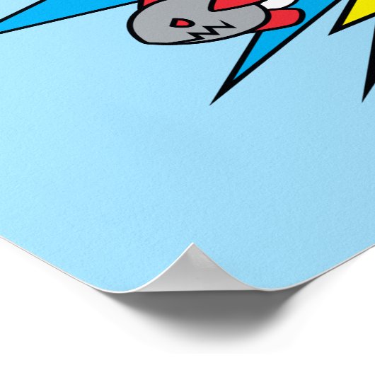 Chibi Flash Outdoor Rockets Poster (Ecke)