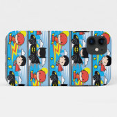Chibi Flash, Superman und Batman Racing Pattern Case-Mate iPhone Hülle (Rückseite (Horizontal))