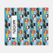 Chibi Flash, Superman und Batman Racing Pattern Fleecedecke (Vorderseite (Horizontal))