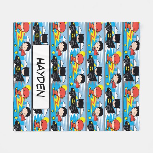 Chibi Flash, Superman und Batman Racing Pattern Fleecedecke (Vorderseite (Horizontal))