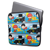 Chibi Flash, Superman und Batman Racing Pattern Laptopschutzhülle (Vorderseite Links)