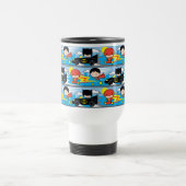 Chibi Flash, Superman und Batman Racing Pattern Reisebecher (Mittel)