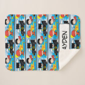 Chibi Flash, Superman und Batman Racing Pattern Sherpadecke (Vorderseite (Horizontal))