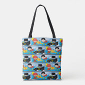 Chibi Flash, Superman und Batman Racing Pattern Tasche (Rückseite)
