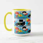 Chibi Flash, Superman und Batman Racing Pattern Tasse (Links)