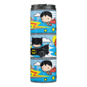Chibi Flash, Superman und Batman Racing Pattern Thermosbecher (Rückseite)
