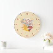 Chibi-Flash| Zu schnell für Nickerchen Große Wanduhr (Zuhause)