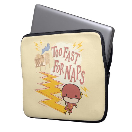 Chibi Flash | Zu schnell für Nickerchen Laptopschutzhülle (Vorderseite Links)
