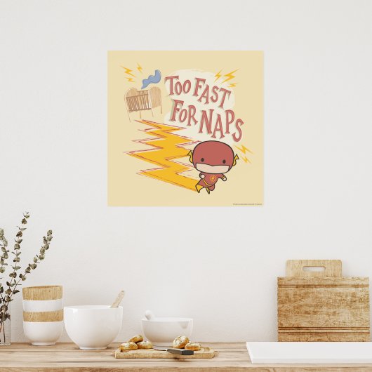 Chibi Flash | Zu schnell für Nickerchen Poster (Küche)
