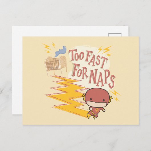 Chibi Flash | Zu schnell für Nickerchen Postkarte (Vorne/Hinten)