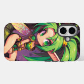 Chibi Forest Pixie in der Abenddämmerung - Smarald Case-Mate iPhone Hülle (Rückseite (Horizontal))