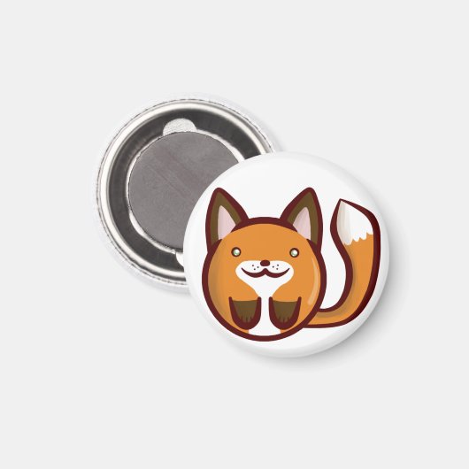Chibi Fox Magnet (Vorderseite/Rückseite)