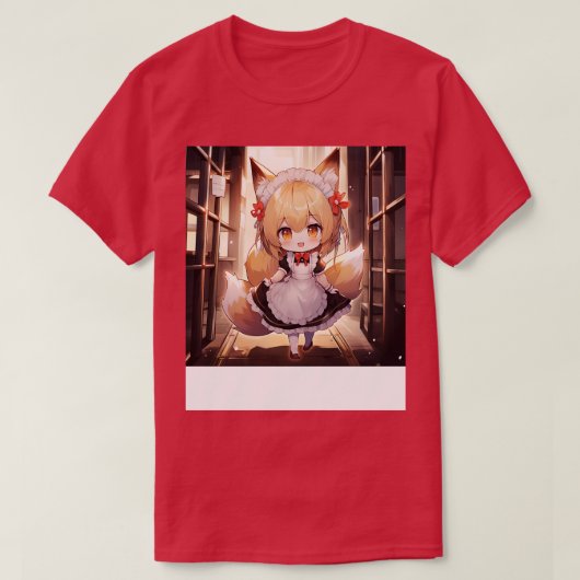 Chibi Fox Maid T-Shirt (Design vorne)