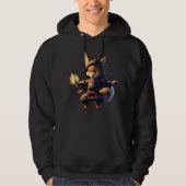 Chibi Fox Ninja with Fire Dagger – Cute Japanese Hoodie (Vorderseite)