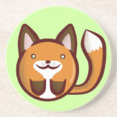 Chibi Fox Sandstein Untersetzer (Vorne)