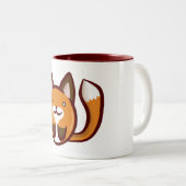 Chibi Fox Zweifarbige Tasse (VorderseiteRechts)