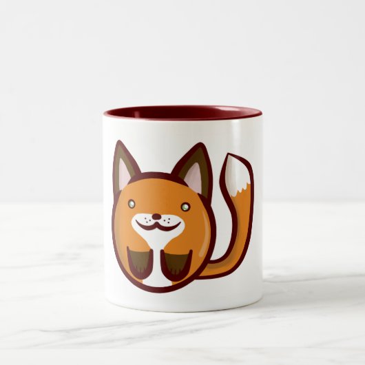 Chibi Fox Zweifarbige Tasse (Mittel)