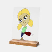 Chibi Foxy Girl Acrylschild (Winkel)
