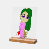 Chibi Foxy Girl Acrylschild (Winkel)