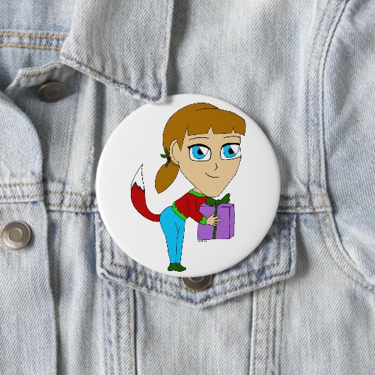 Chibi Foxy Girl Button (Beispiel)
