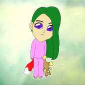 Chibi Foxy Girl Fensteraufkleber (Blatt 3)
