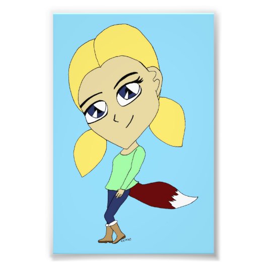 Chibi Foxy Girl Fotodruck (Vorne)