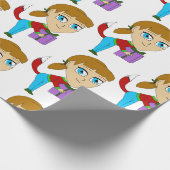 Chibi Foxy Girl Geschenkpapier (Ecke)