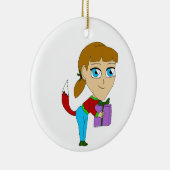 chibi foxy girl keramik ornament (Rechts)