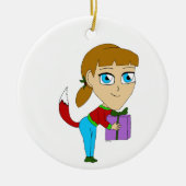 chibi foxy girl    keramik ornament (Vorne)