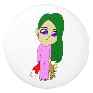 Chibi Foxy Girl Keramikknauf