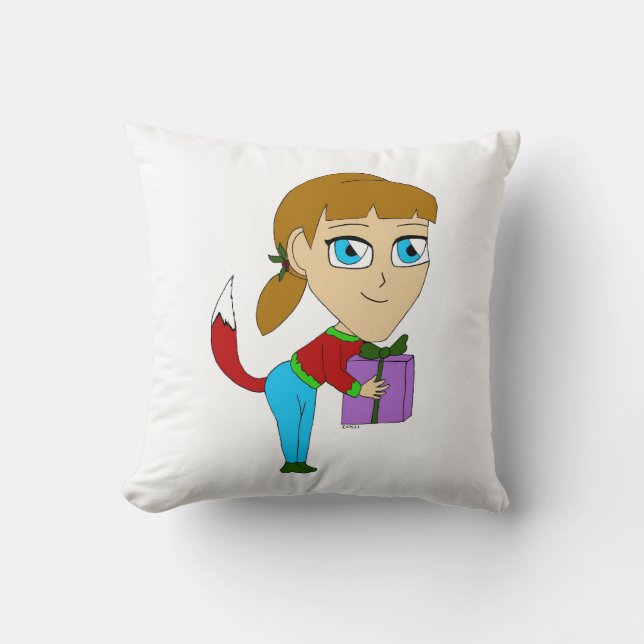 Chibi Foxy Girl Kissen (Vorderseite)