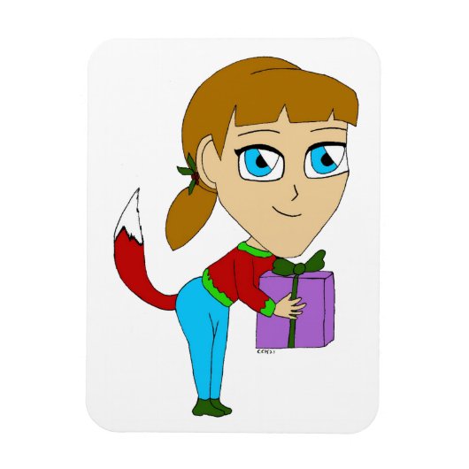 Chibi Foxy Girl Magnet (Vertikal)