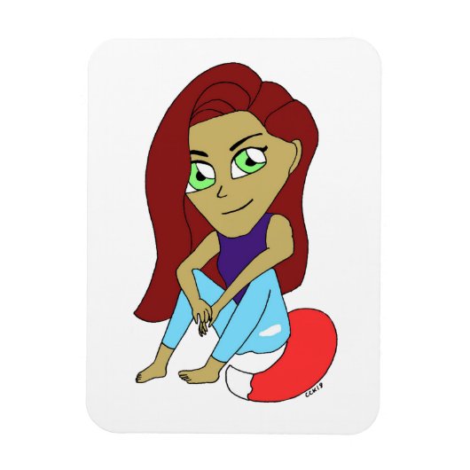 Chibi Foxy Girl Magnet (Vertikal)