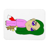 Chibi Foxy Girl Magnet (Horizontal)