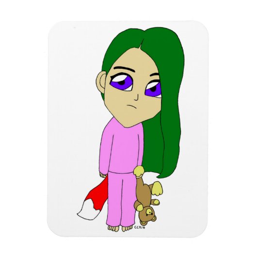 Chibi Foxy Girl Magnet (Vertikal)