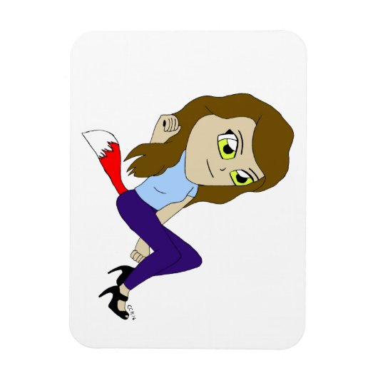 Chibi-Foxy-Girl-Magnet Magnet (Vertikal)