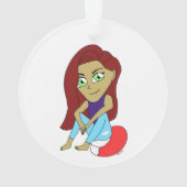 Chibi Foxy Girl Ornament (Rückseite)