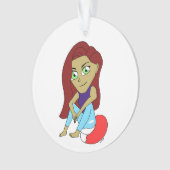 Chibi Foxy Girl Ornament (Vorderseite)