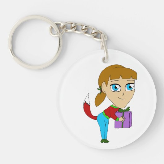 Chibi Foxy Girl Schlüsselanhänger (Vorderseite)