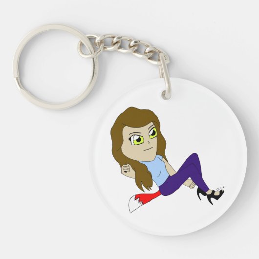 Chibi Foxy Girl Schlüsselanhänger (Vorderseite)