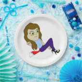 Chibi-Foxy-Girl-Teller Pappteller (Party)
