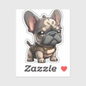 Chibi French Bulldog Aufkleber (Blatt)