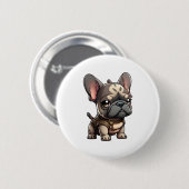 Chibi French Bulldog Button (Vorne & Hinten)