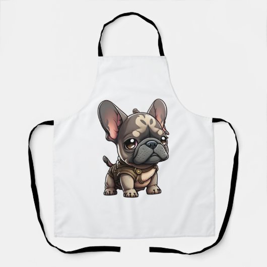 Chibi French Bulldog Schürze (Vorderseite)