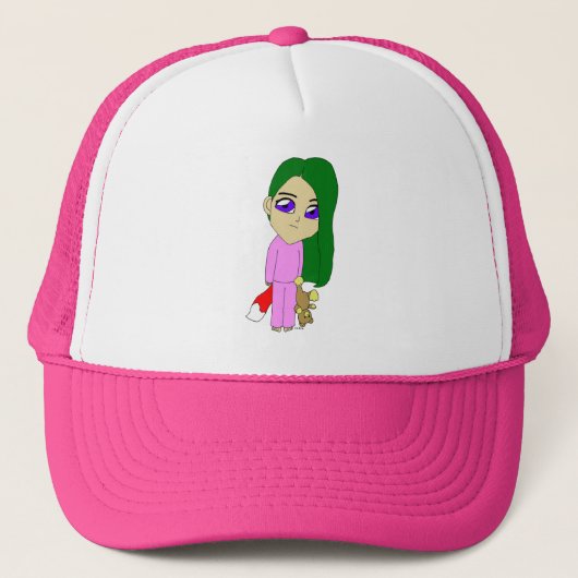 Chibi-Fuchsmädchen Truckerkappe (Vorderseite)