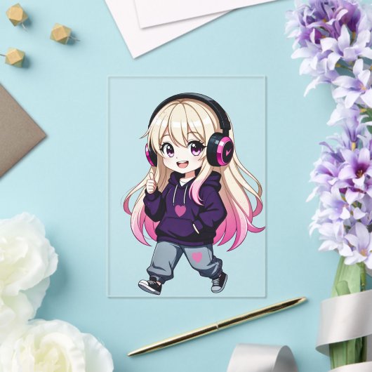 Chibi Funny Acryleinladungen (In Situ (Hochzeit))