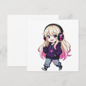 Chibi Funny Einladung (Vorne/Hinten)