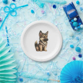 Chibi German Shepherd Pappteller (Party)