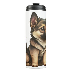 Chibi German Shepherd Thermosbecher