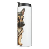 Chibi German Shepherd Thermosbecher (Nach rechts gedreht)